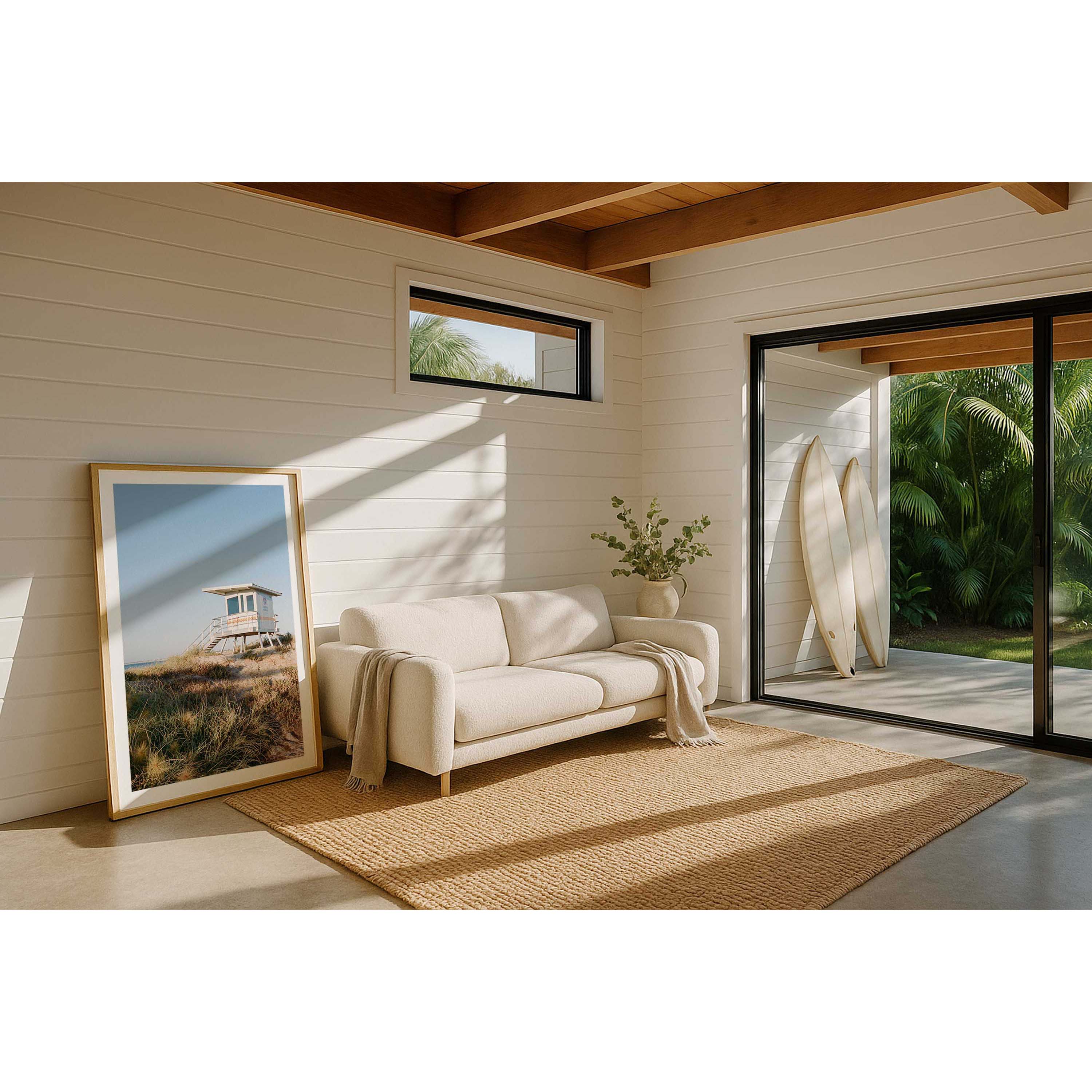 Vertical photo of a lifeguard tower on a beach in Western Australia. Original fine art photography, available as prints and framed wall art. Perfect for your living room, dining room, bedroom or home office. Shipped free worldwide.